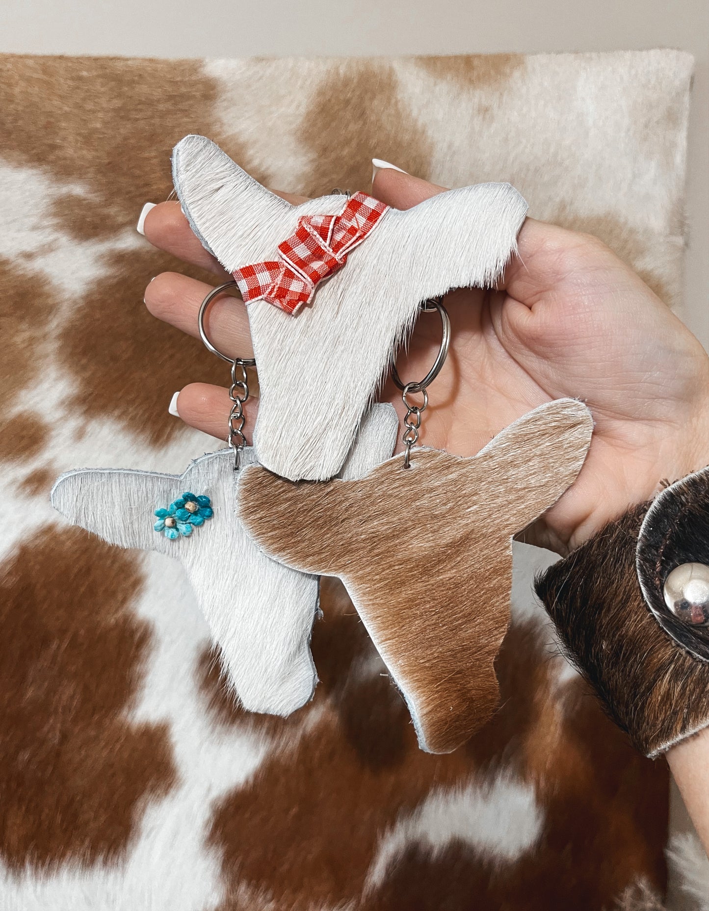 Genuine Cow Keychain