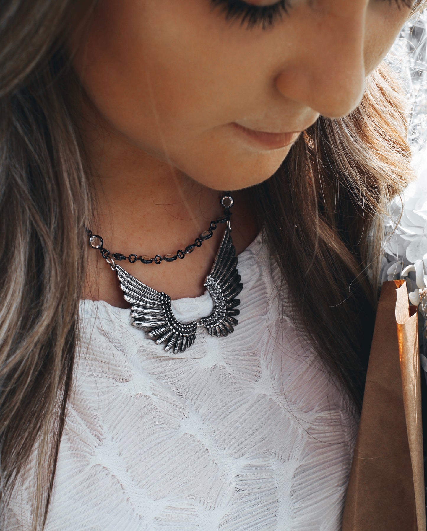 Beaded Angel Necklace